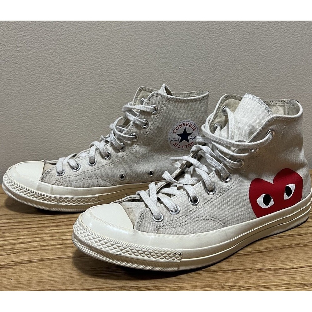 Converse Chuck 70 Hi Comme Des Garçons White Red Men's Size 9 150205C‎